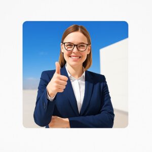 Connecting Dot Placements warmly shaking hands with a job candidate during a successful interview.